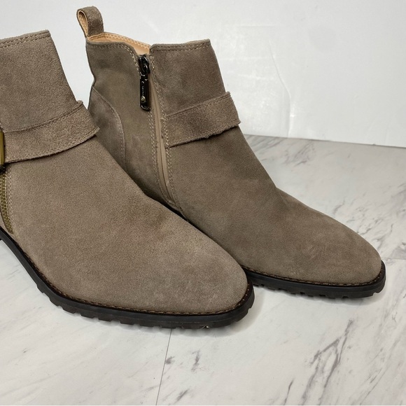 Blondo Susan Gray Tan Suede Bootie 11M - Picture 9 of 14
